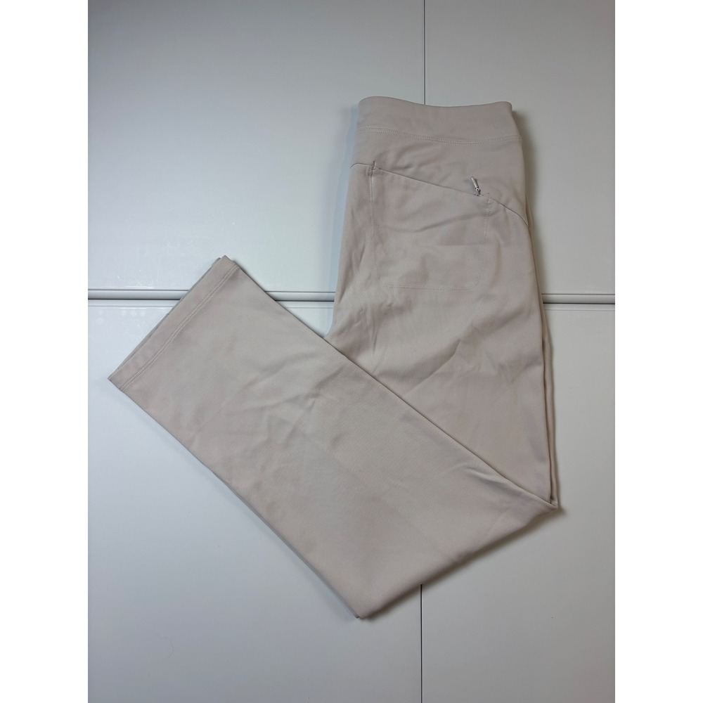 Athleta Headlands Hybrid Trek Pant Women 6 Birch Gray Straight Leg Travel